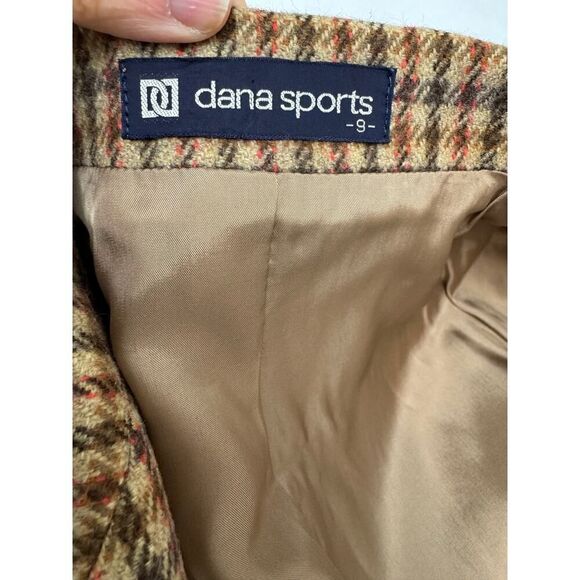 Vintage Academia Houndstooth 100% Wool Skirt Suit Tailored Blazer Pleats 9 - Picture 12 of 16